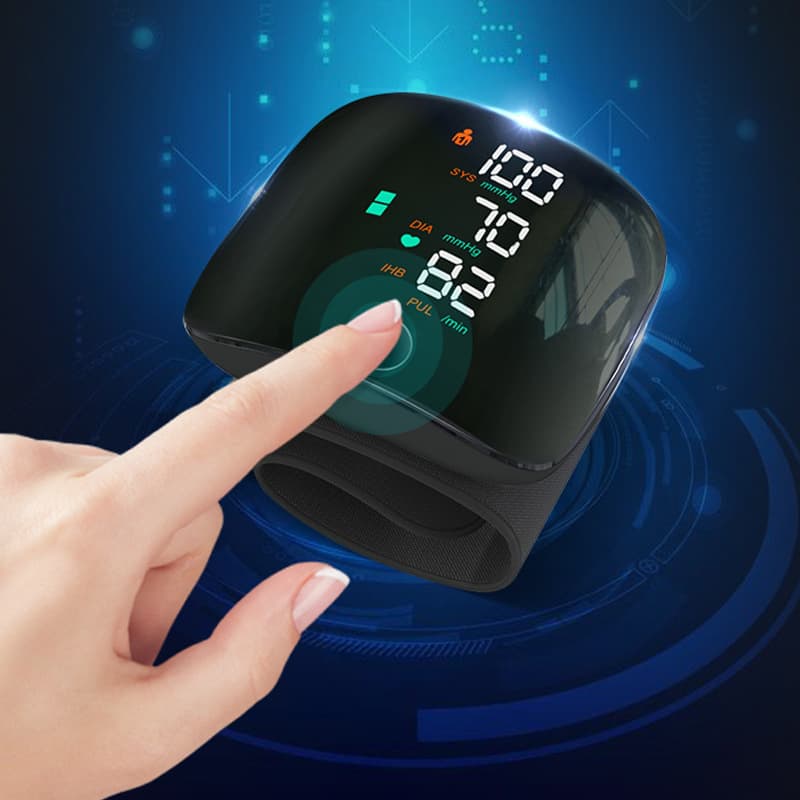 Wrist sphygmomanometer measuring instrument blood pressure meter home high blood pressure watch wrist rechargeable medical grade certified electronics 4