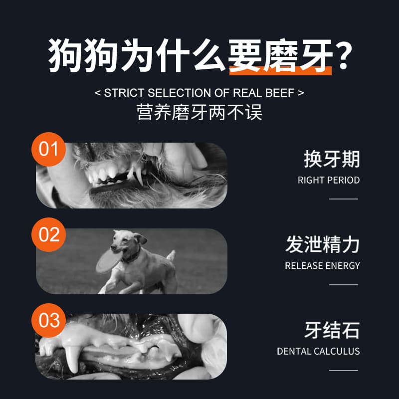 Factory wholesale pet dog food beef tooth cleaning bone 400g dog snacks molar stick bone supplement nutrition 5