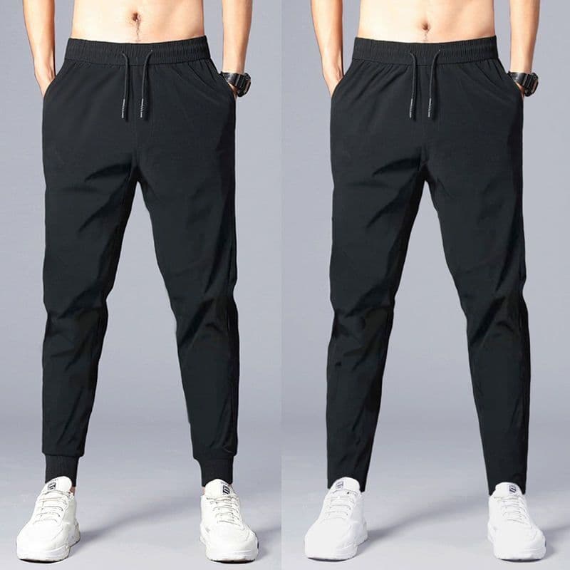 Long pants men's casual pants summer ice silk thin loose quick-drying harem leggings trendy sports pants for men 3