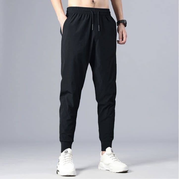 Long pants men's casual pants summer ice silk thin loose quick-drying harem leggings trendy sports pants for men 4