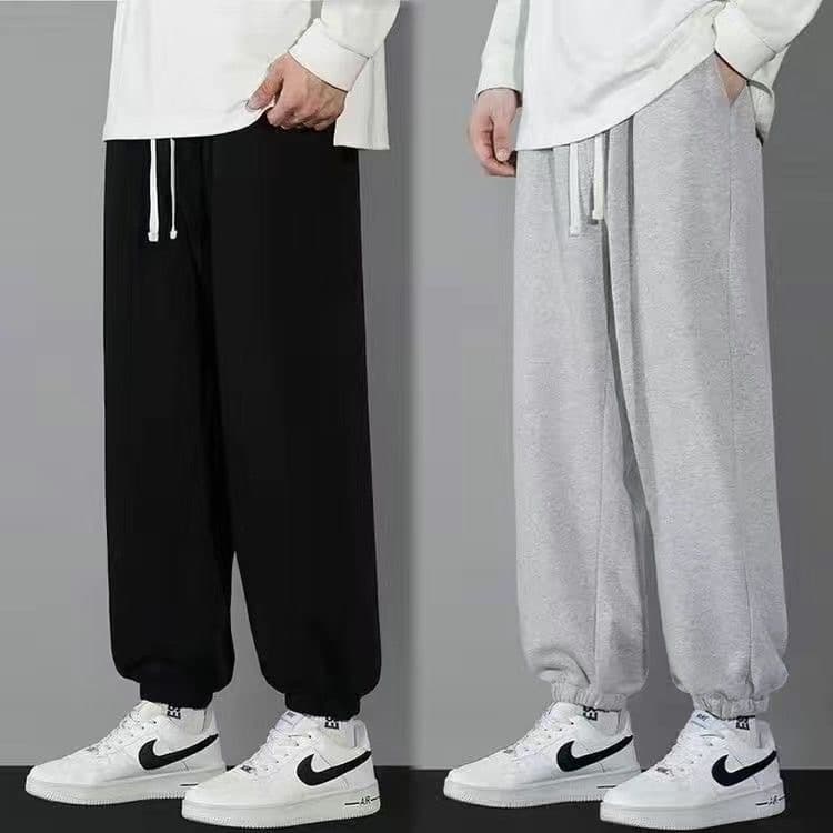 Sports pants men's summer thin 2024 new loose straight gray sweatpants teenagers wide-leg casual trousers 5