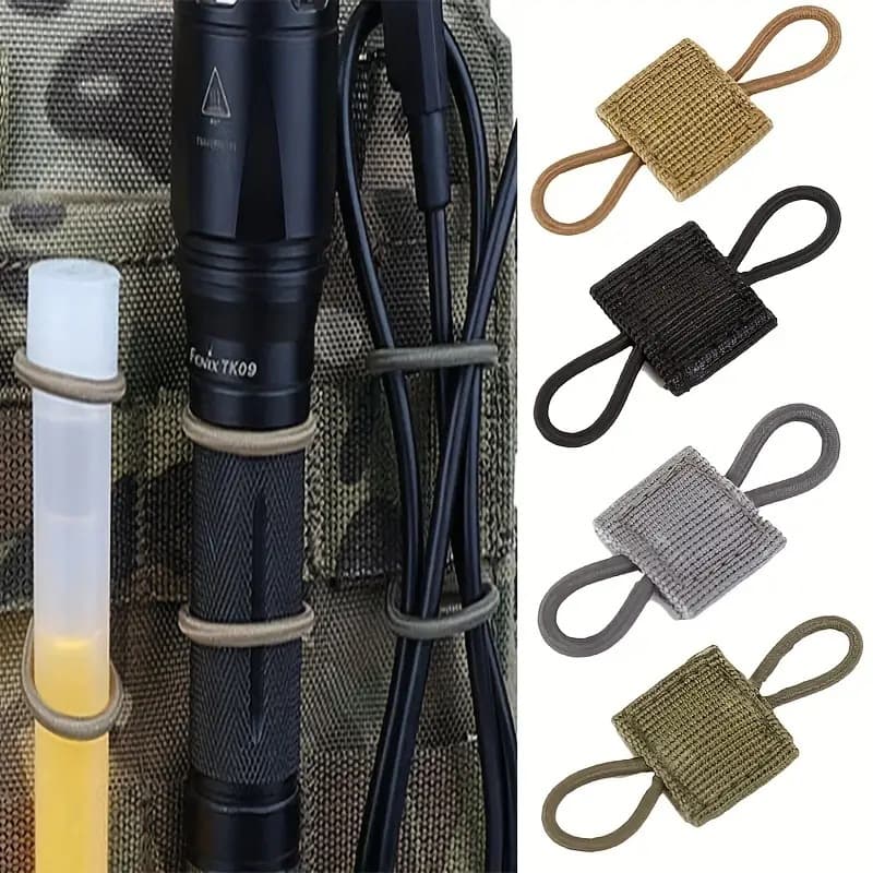 Outdoor tactical moll system backpack accessories vest accessories tactical buckle camouflage hole multi-purpose rope 2