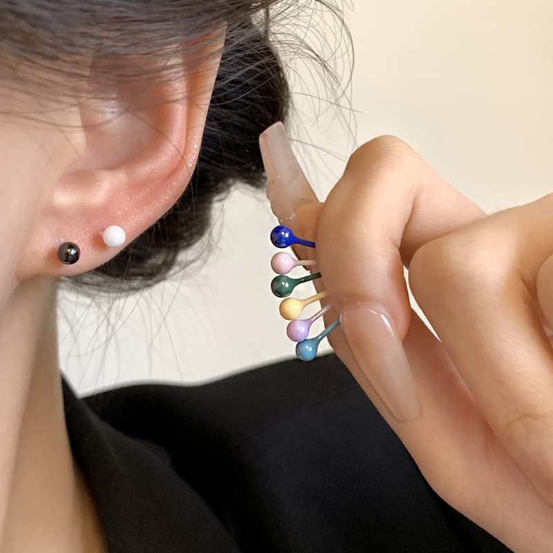 Medical bio-porcelain ear piercing earrings for women, ceramic ear sticks for sleeping without removing men’s ear bone nails, ear needles and earrings wholesale 3