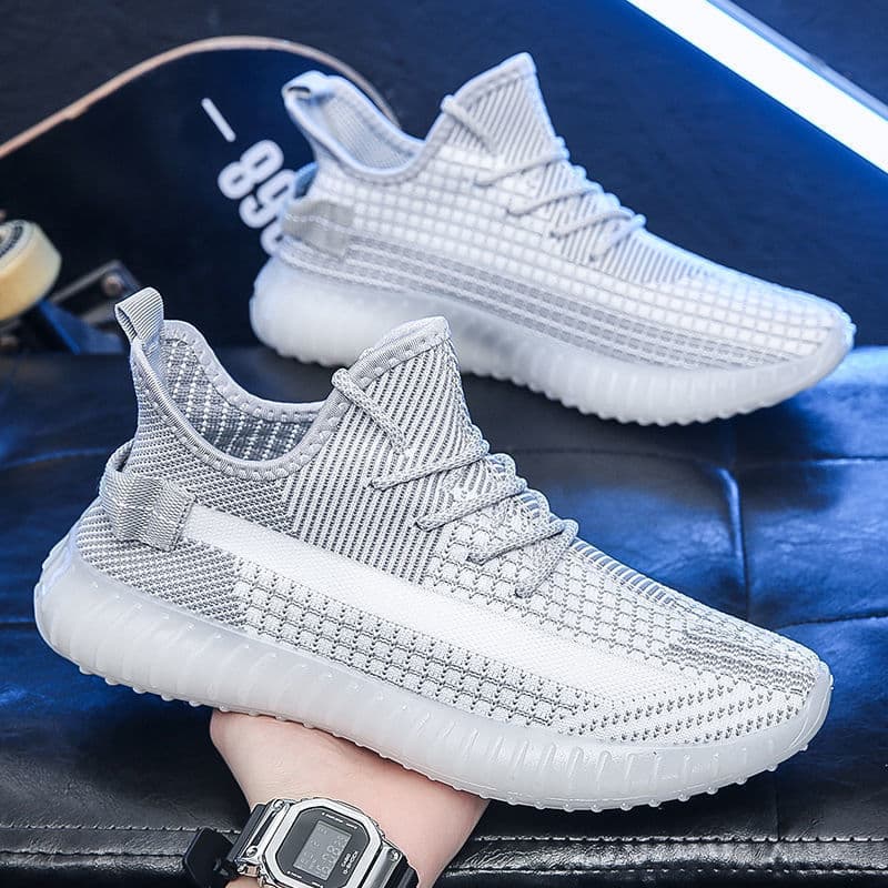 Mesh Breathable Coconut Shoes New Men's Shoes Summer 2025 Versatile Trend Casual Fly Knitted Shoes Student Sports Men's Shoes 3