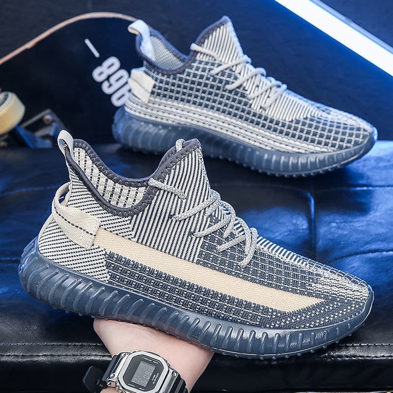 Mesh Breathable Coconut Shoes New Men's Shoes Summer 2025 Versatile Trend Casual Fly Knitted Shoes Student Sports Men's Shoes 7
