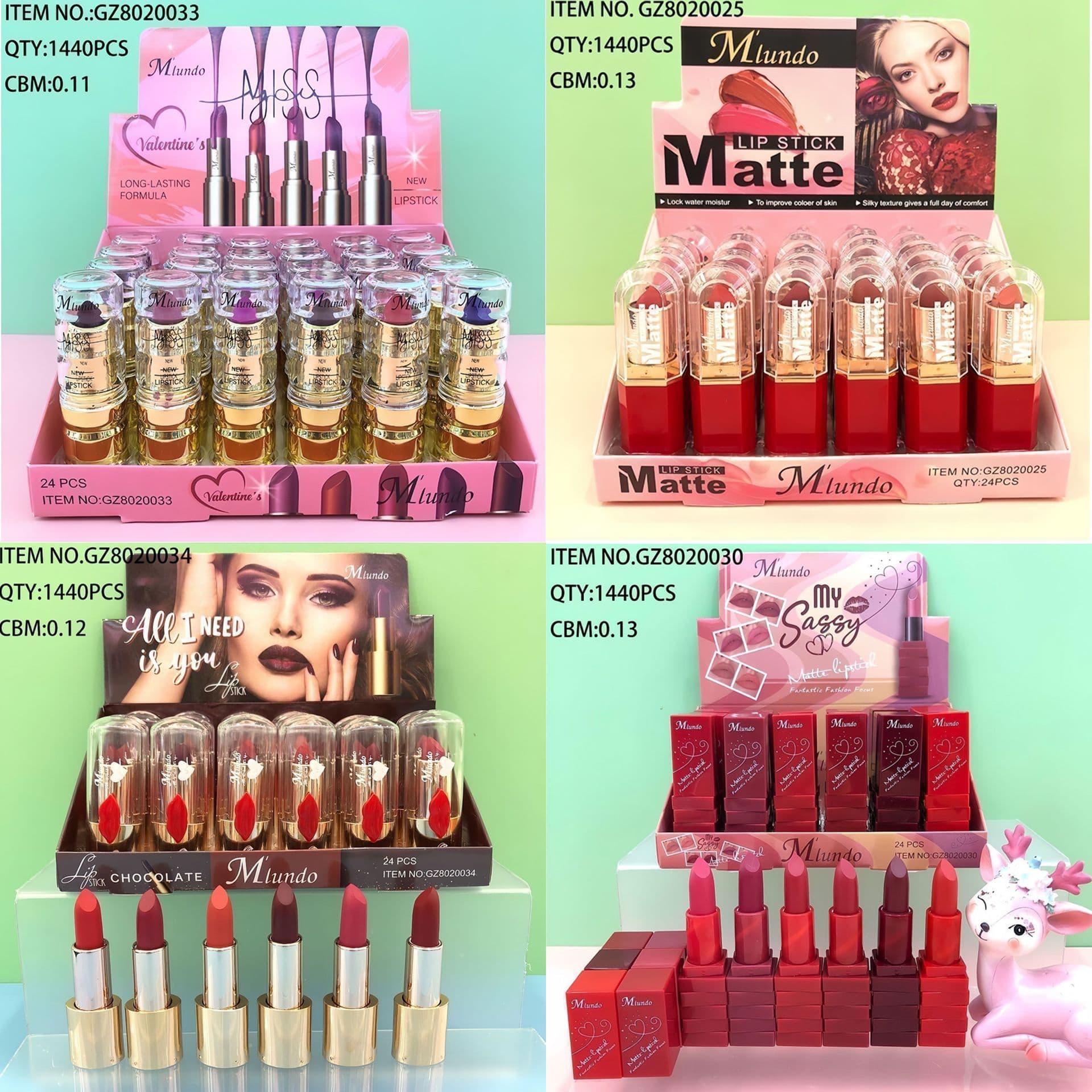Mlundo velvet matte lipstick is long-lasting, waterproof, moisturizing, not easy to fade, non-stick cup lipstick cosmetics 2