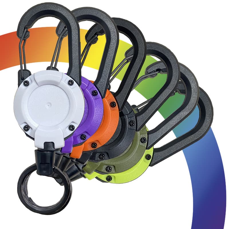 Backpack tactical U-shaped easy-pull keychain retractable simple black outdoor portable steel wire four-color spring buckle 2