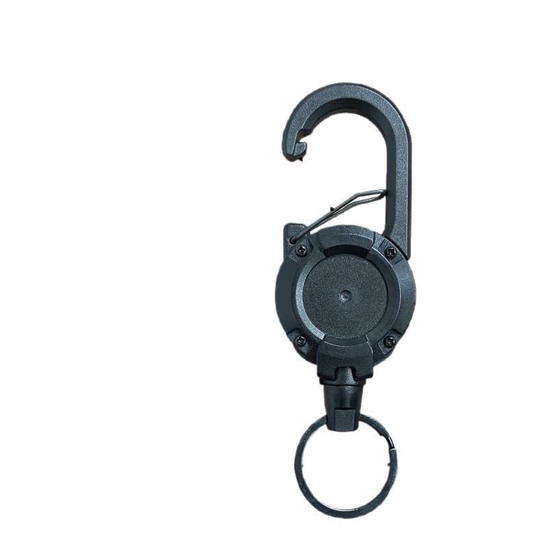 Backpack tactical U-shaped easy-pull keychain retractable simple black outdoor portable steel wire four-color spring buckle 6