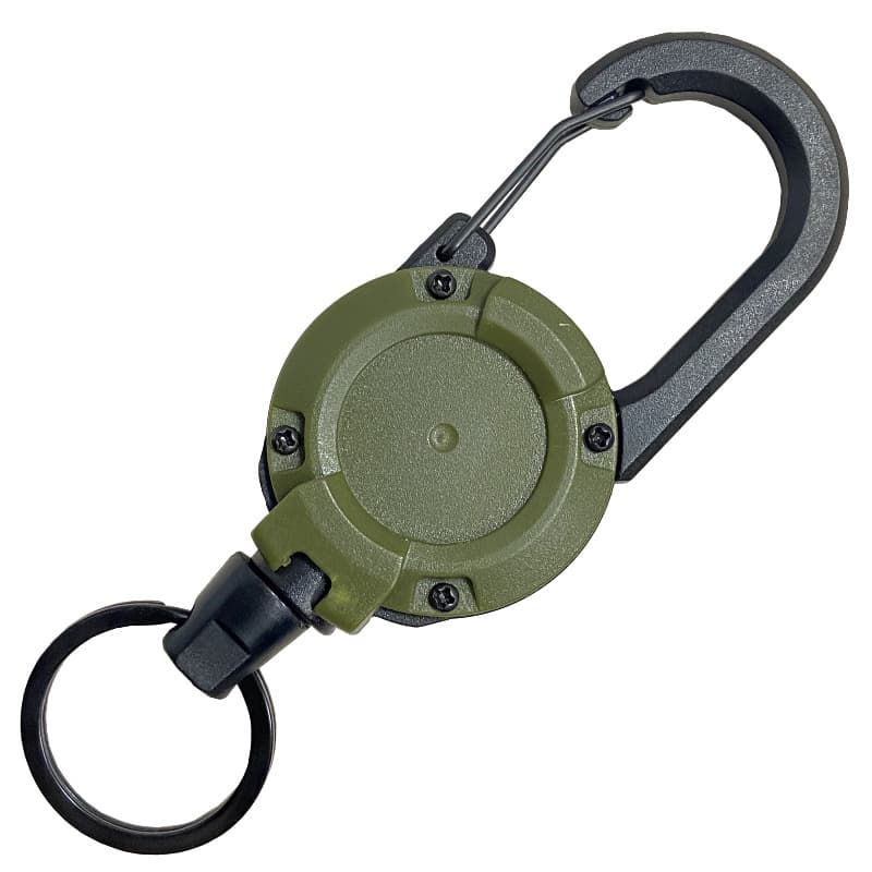 Backpack tactical U-shaped easy-pull keychain retractable simple black outdoor portable steel wire four-color spring buckle 10
