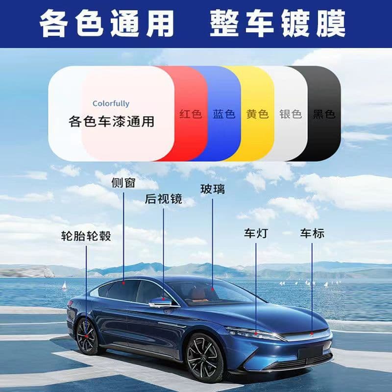 Car quick-acting coating agent, nano-crystal plating agent, car paint, waxing spray, coating glass, water-dispelling sealing glaze, universal for all vehicles 4