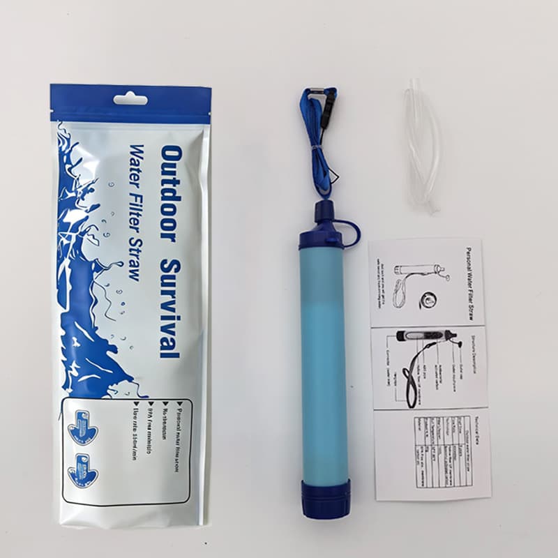 Outdoor survival water purifier, outdoor drinking water, portable direct drinking filter, straw, survival water purification pen, camping equipment 10