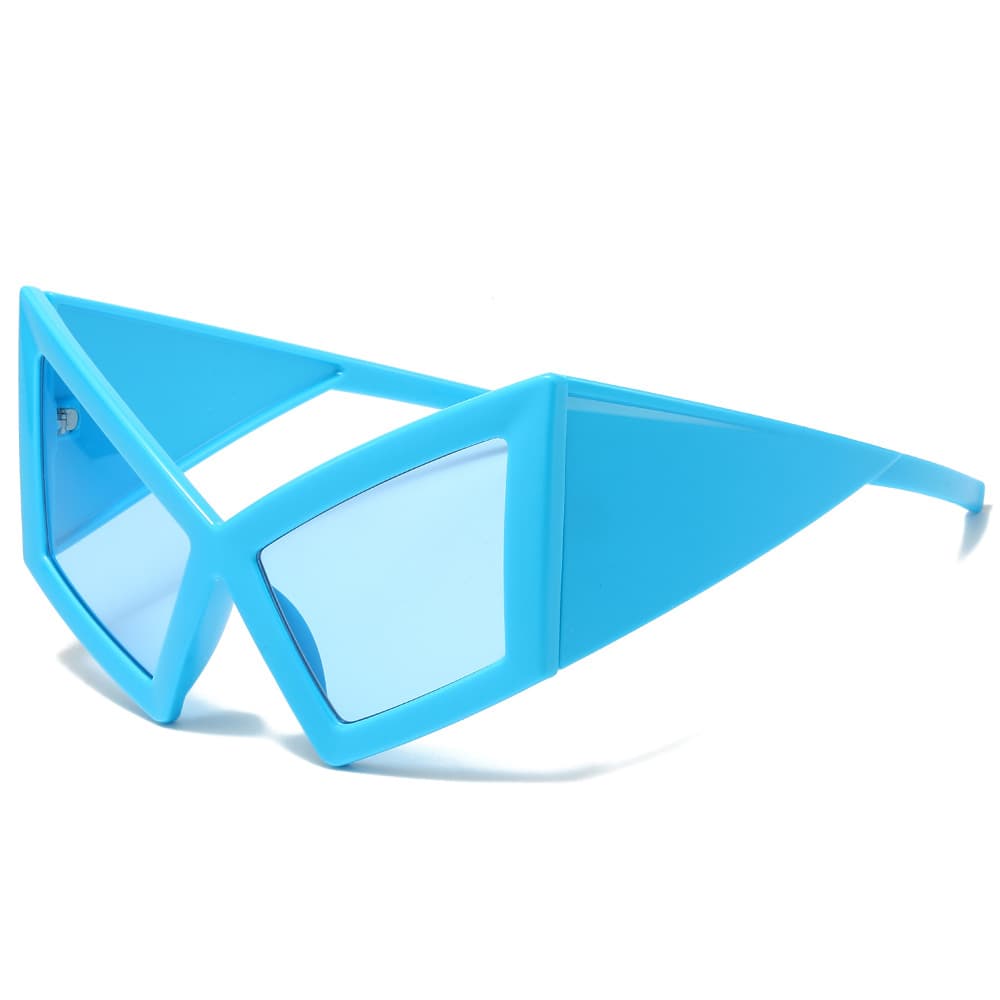 Cross-border personality large-frame cat-eye sunglasses European and American personality likes hip-hop internet celebrity beach party sunglasses 2