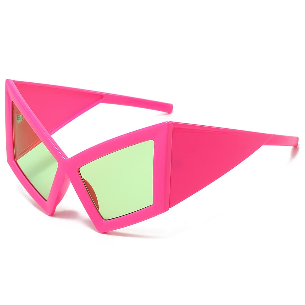 Cross-border personality large-frame cat-eye sunglasses European and American personality likes hip-hop internet celebrity beach party sunglasses 7