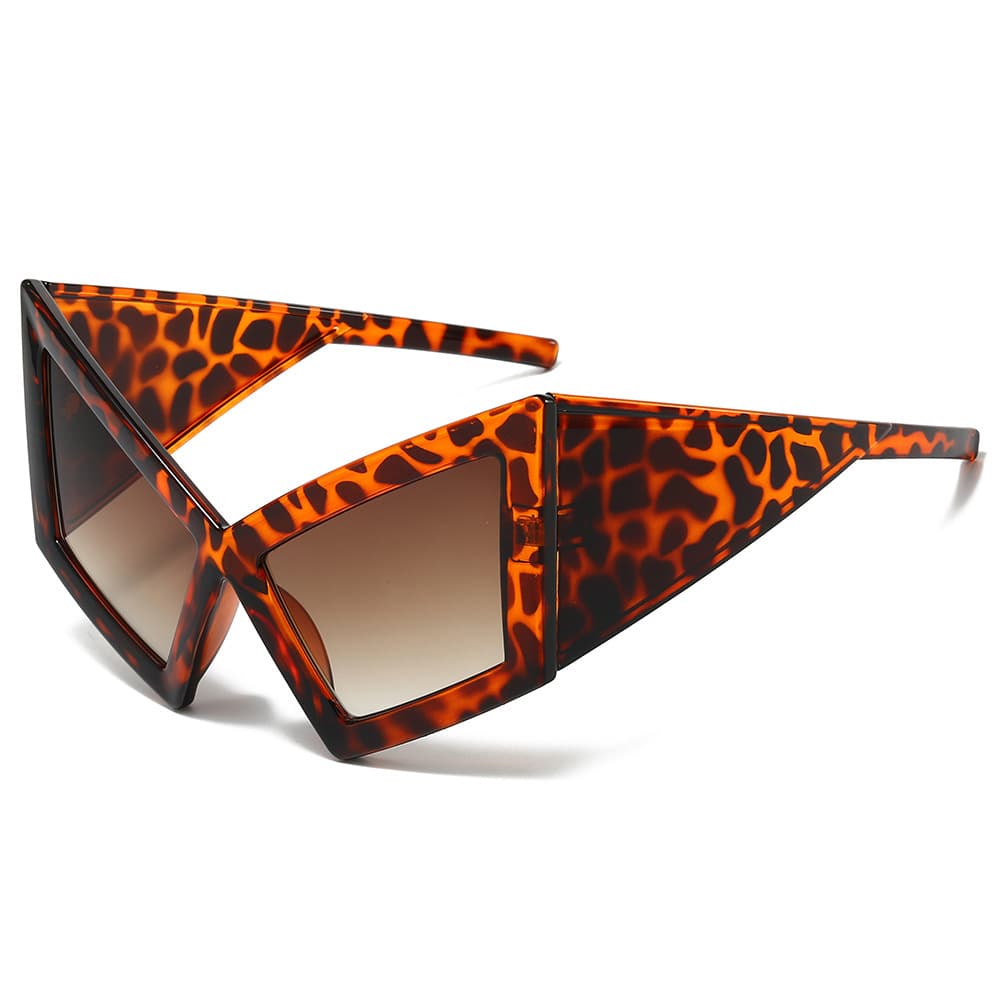 Cross-border personality large-frame cat-eye sunglasses European and American personality likes hip-hop internet celebrity beach party sunglasses 8