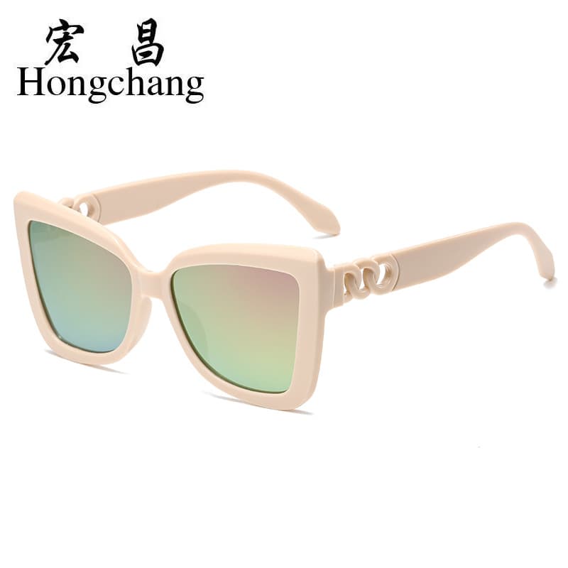 Cat Eye Sunglasses Chain Irregular 2024 New Anti-UV Sunglasses Ins Retro Sunglasses Photo 4