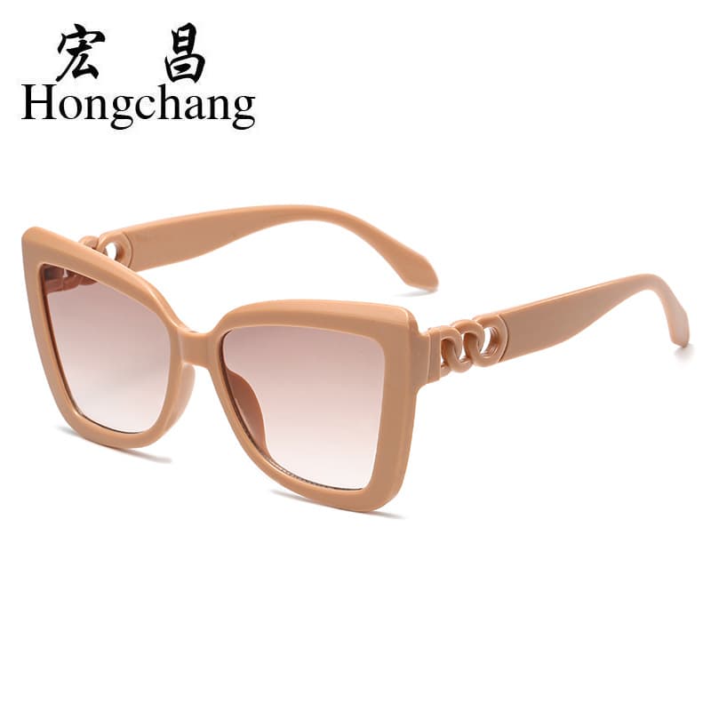 Cat Eye Sunglasses Chain Irregular 2024 New Anti-UV Sunglasses Ins Retro Sunglasses Photo 8