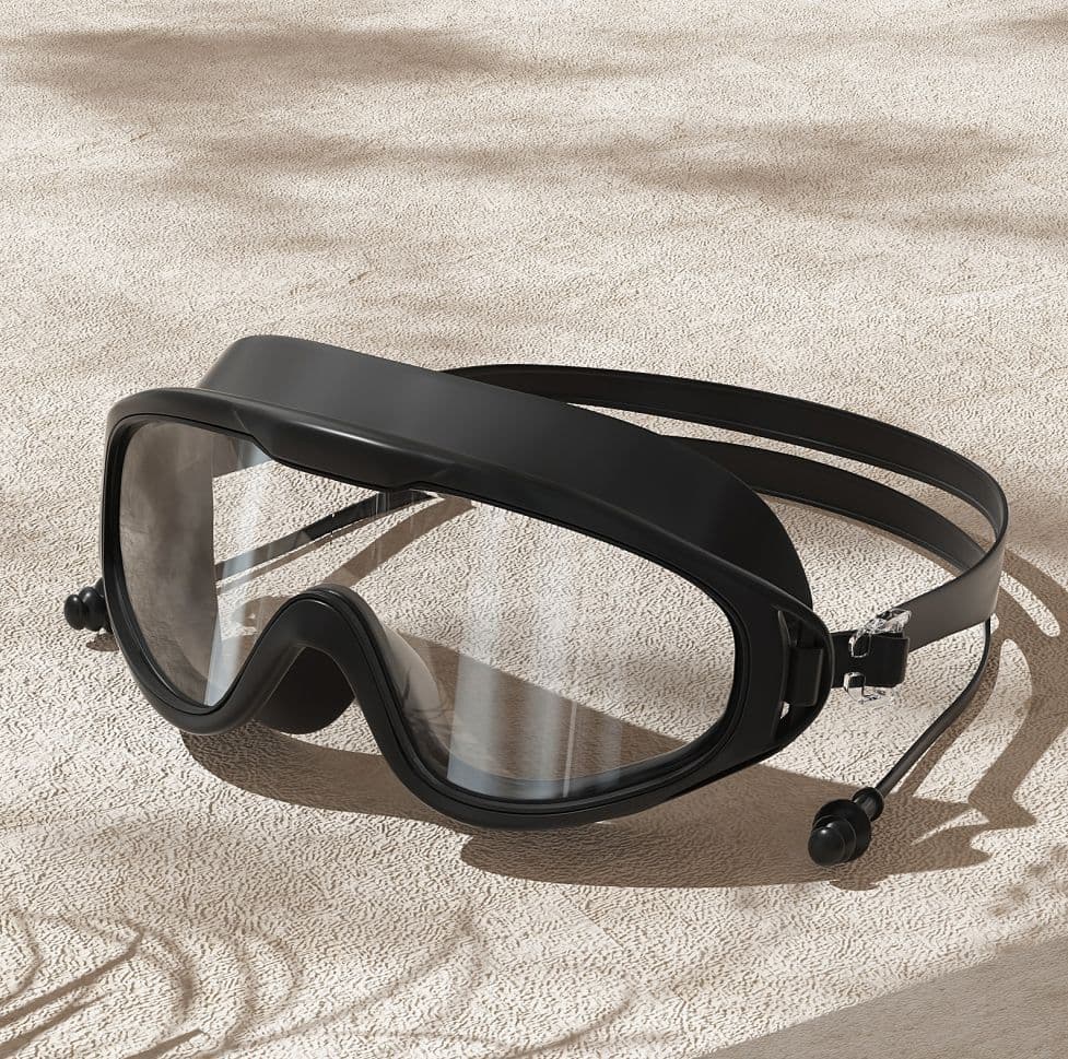 Pull-back swimming cap, swimming goggles, waterproof and anti-fog, professional short-sighted men and women, large-frame swimming goggles, diving sets and equipment wholesale 7