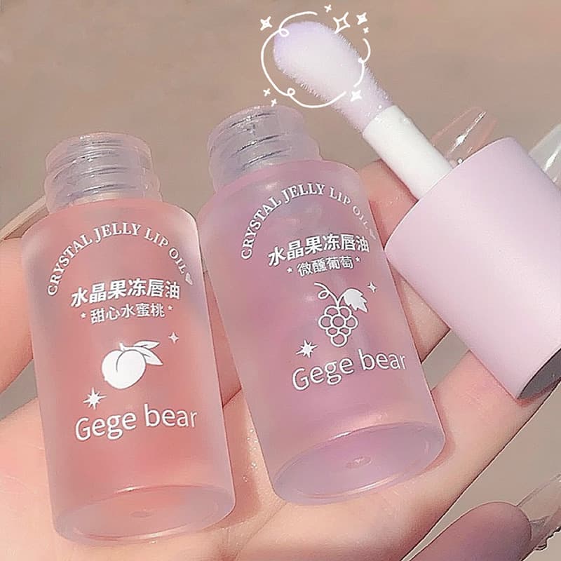 Gege bearGege bear crystal jelly lip oil hydrating and moisturizing transparent lip glaze before makeup 3