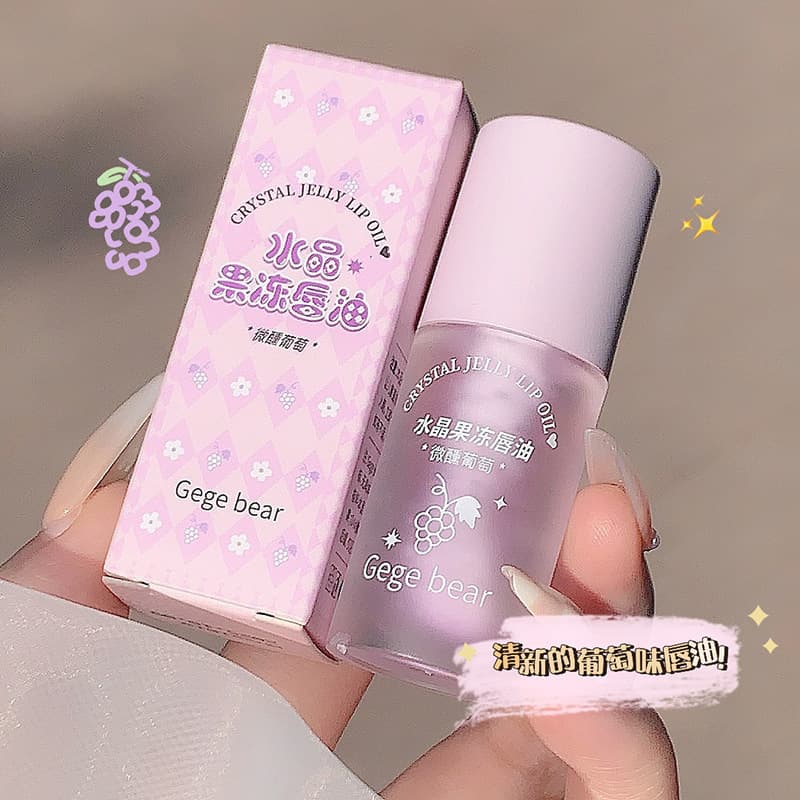 Gege bearGege bear crystal jelly lip oil hydrating and moisturizing transparent lip glaze before makeup 8