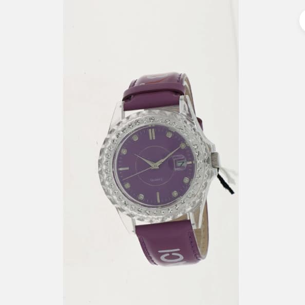 Customized ladies watch plastic case diamond bezel simulated quartz leather waterproof quicksand big face watch 5