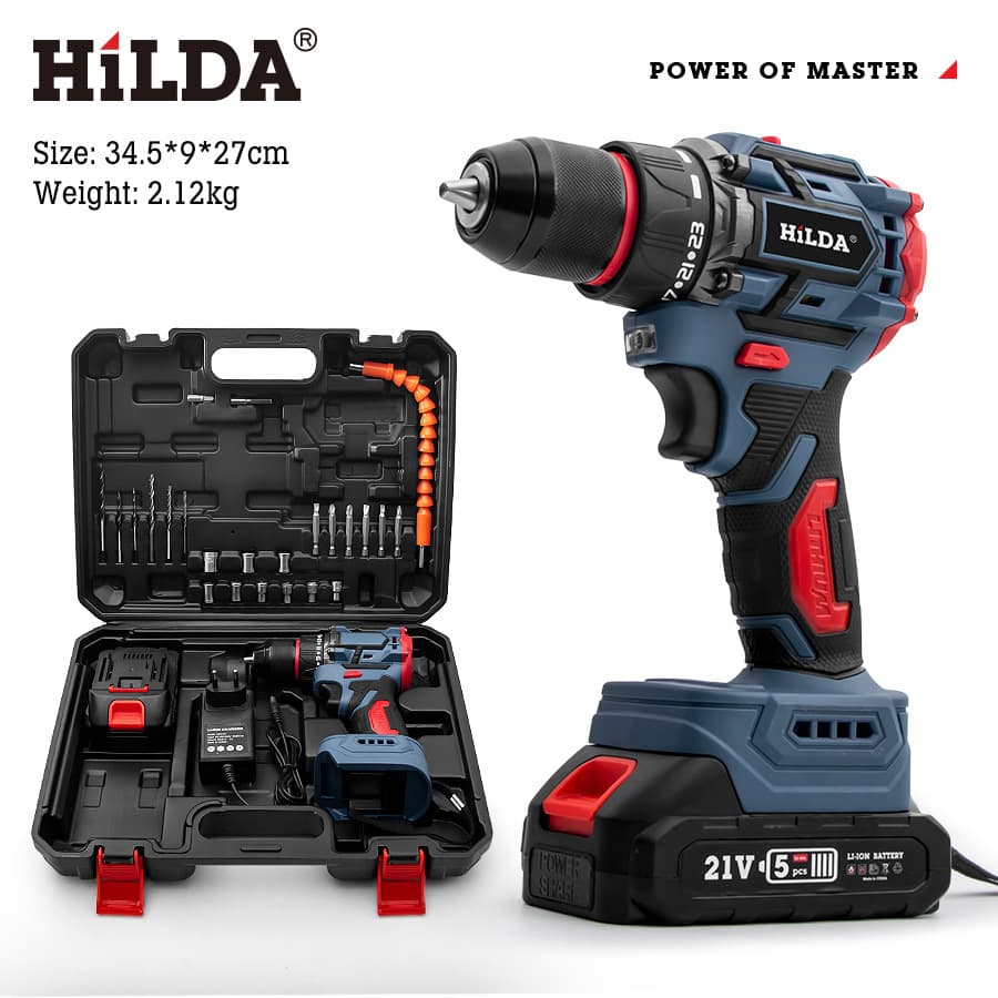 Cordless electric drill 21V cross-border high torque brushless lithium rechargeable drill electric screwdriver small steel cannon 2