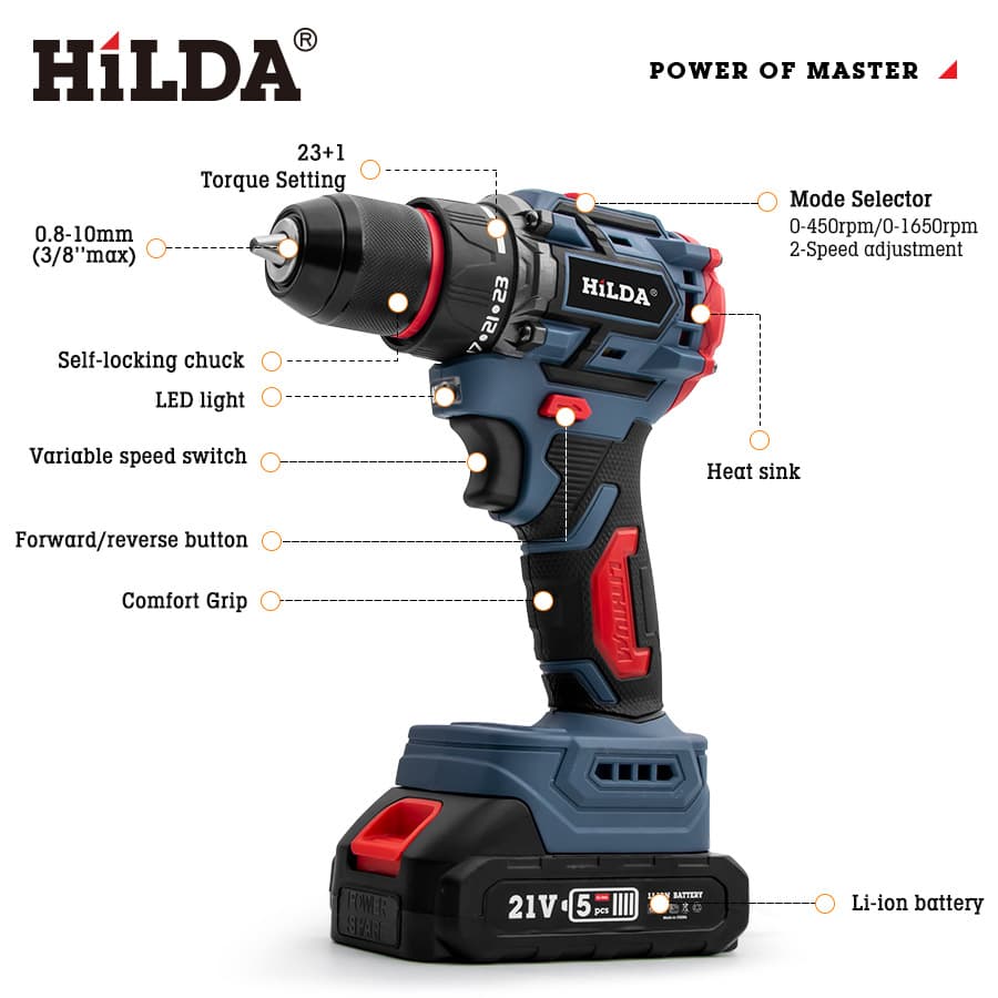 Cordless electric drill 21V cross-border high torque brushless lithium rechargeable drill electric screwdriver small steel cannon 3