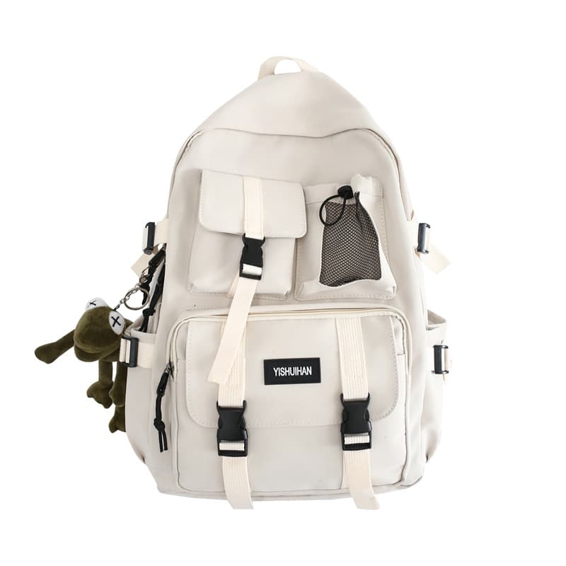 Casual and versatile men's and women's backpacks, cute pendants, trendy student bags, large-capacity workwear-style backpacks 6