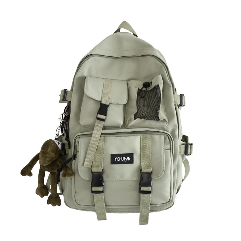 Casual and versatile men's and women's backpacks, cute pendants, trendy student bags, large-capacity workwear-style backpacks 9