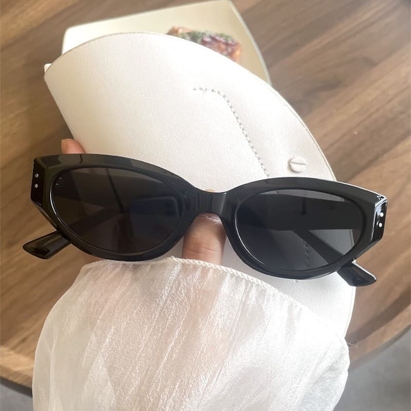 Jennie same style gm sunglasses women summer Korean version trendy retro high-end anti-UV cat eye sunglasses women 4