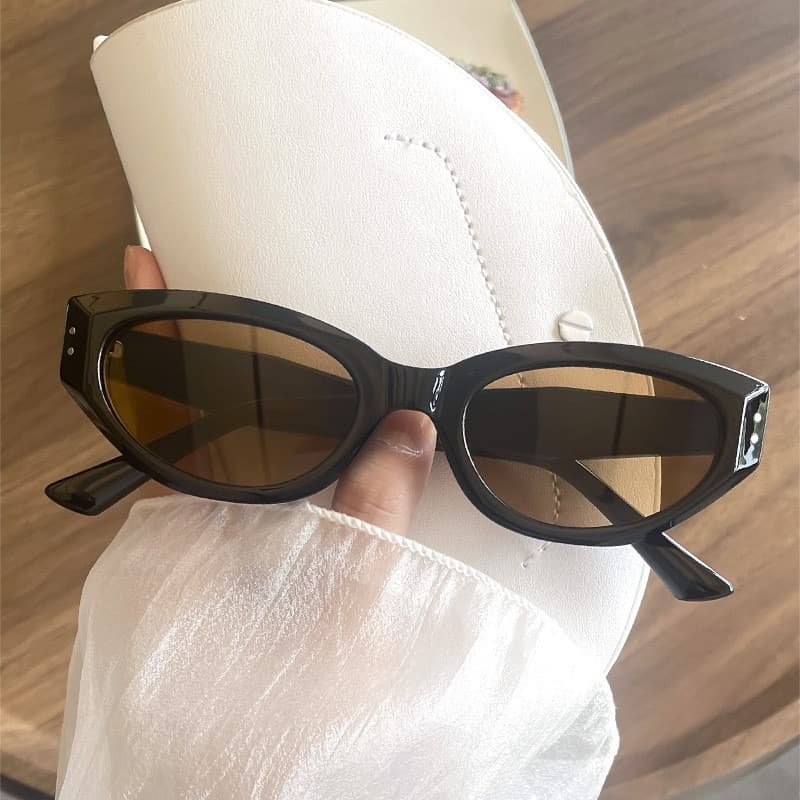 Jennie same style gm sunglasses women summer Korean version trendy retro high-end anti-UV cat eye sunglasses women 9