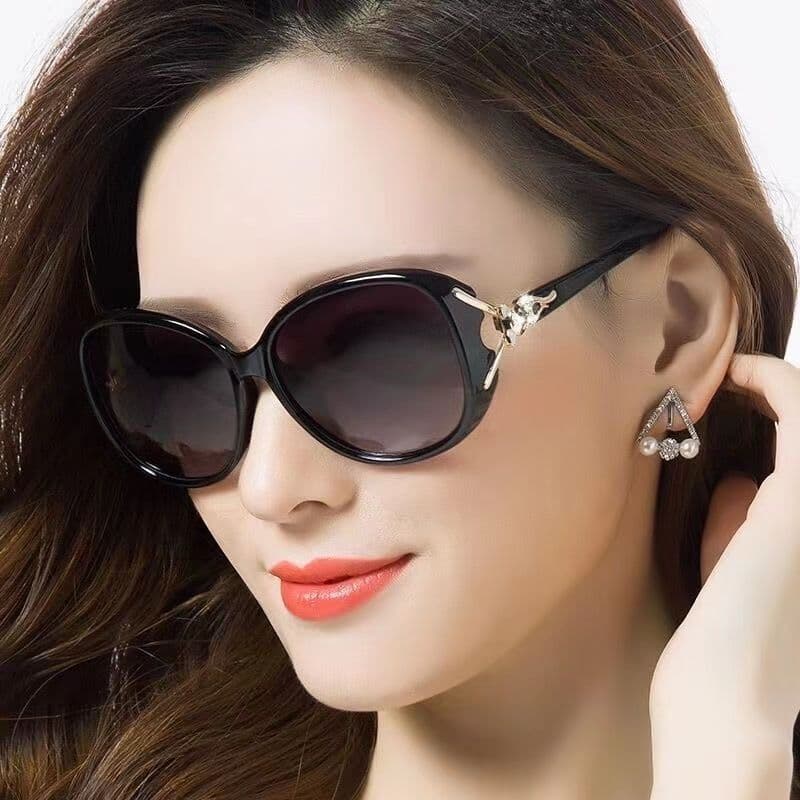 Fox head sunglasses sun protection women's glasses female star sunglasses round face sunglasses women's UV protection 3