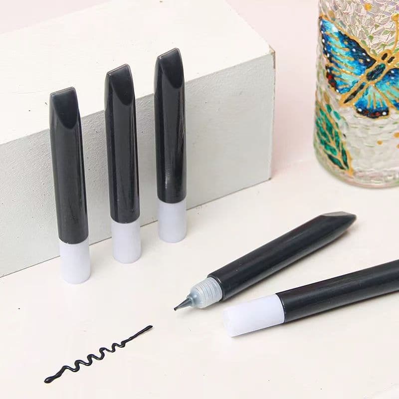 Three-dimensional pearlescent pigment 5 golden hook pen strokes no-bake ceramic metal glass acrylic paint resistant to cross-border 10