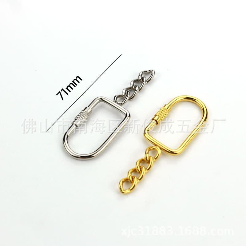 Welded 4-section grinding chain screw buckle headphone bag storage bag key chain pendant accessories car key trend modern and simple 3