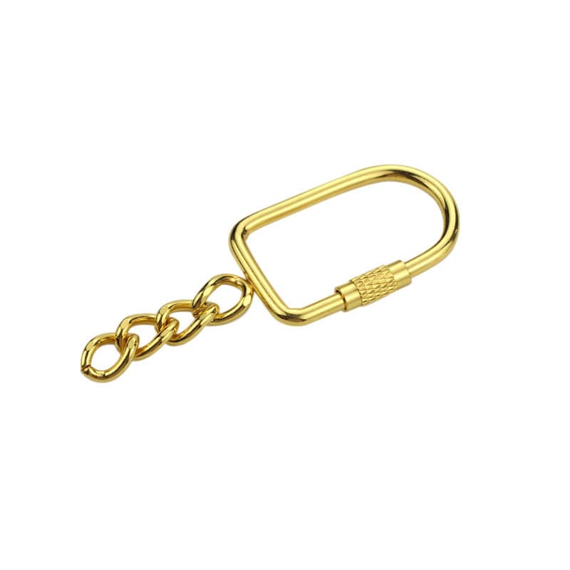 Welded 4-section grinding chain screw buckle headphone bag storage bag key chain pendant accessories car key trend modern and simple 6
