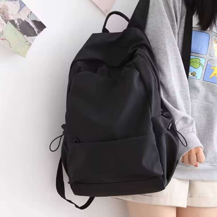 New Korean style all-match schoolbag men's solid color backpack women's high school backpack college student computer bag high-end cross-border 2