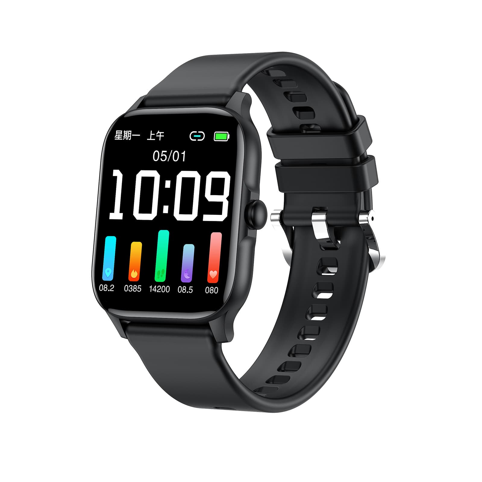 Customized cross-border popular M1 smart watch, heart rate, blood oxygen, blood pressure, sleep and exercise monitoring, multi-functional call and health 6