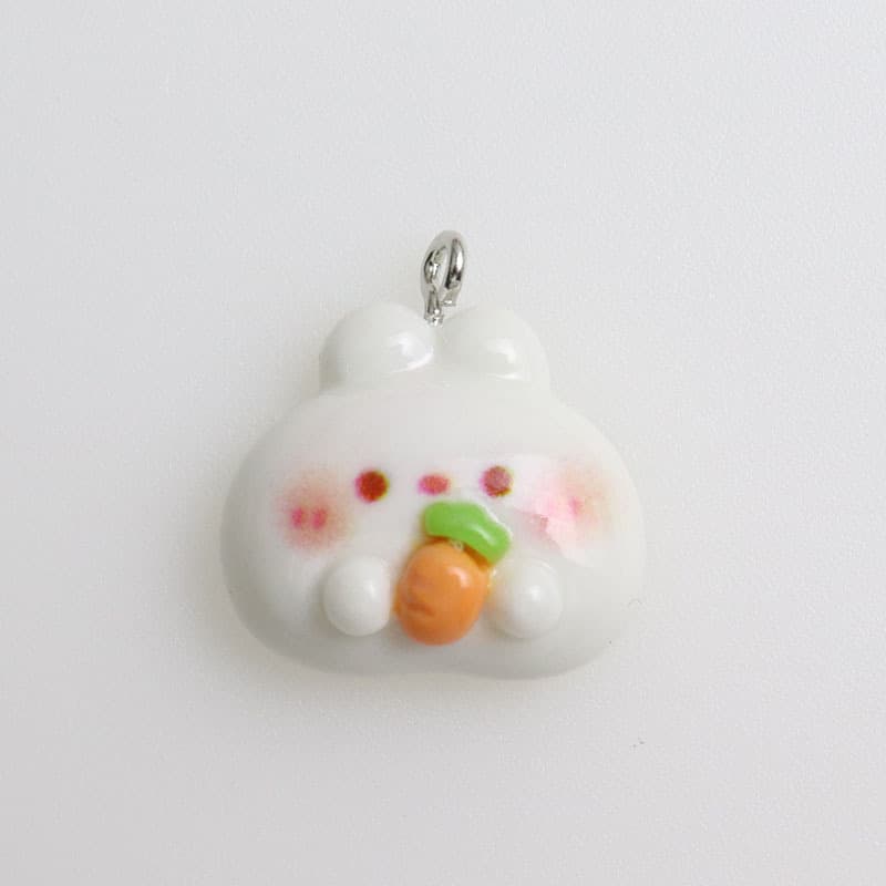 Resin cartoon cute shiny little animal avatar panda keychain pendant diy jewelry accessories wholesale materials 4