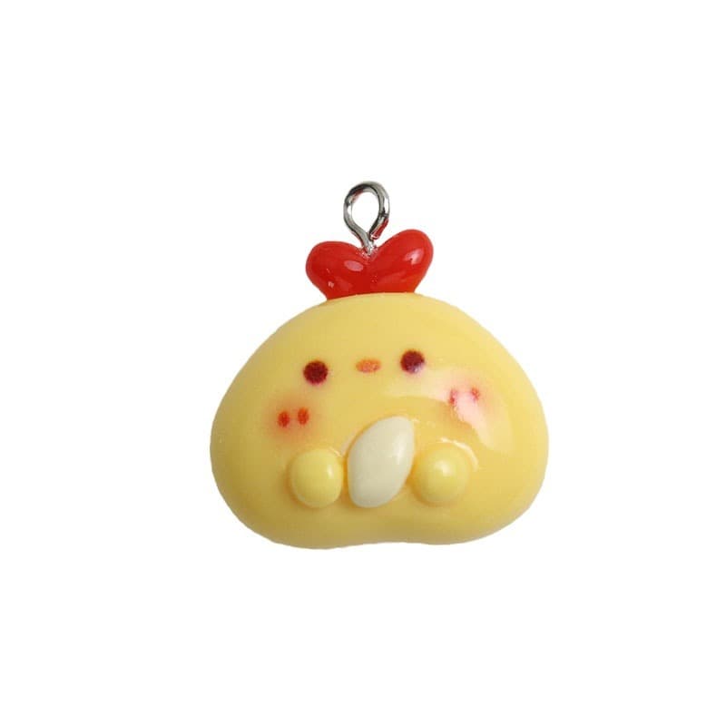 Resin cartoon cute shiny little animal avatar panda keychain pendant diy jewelry accessories wholesale materials 6