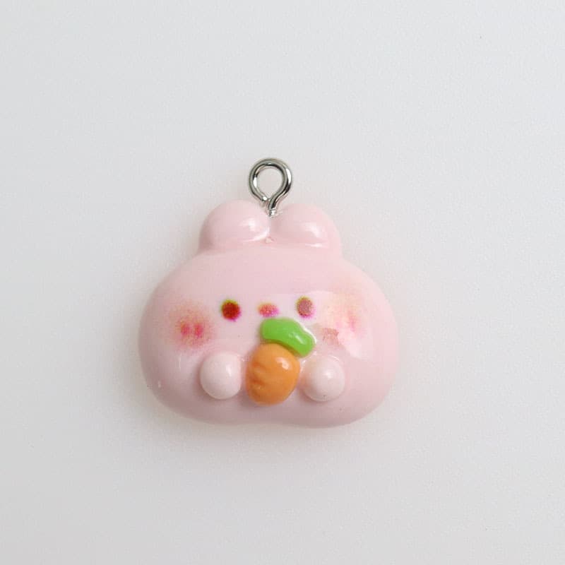 Resin cartoon cute shiny little animal avatar panda keychain pendant diy jewelry accessories wholesale materials 7