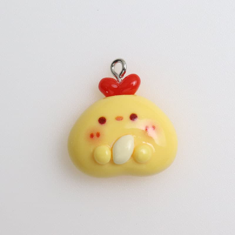 Resin cartoon cute shiny little animal avatar panda keychain pendant diy jewelry accessories wholesale materials 8