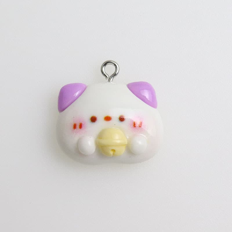 Resin cartoon cute shiny little animal avatar panda keychain pendant diy jewelry accessories wholesale materials 10