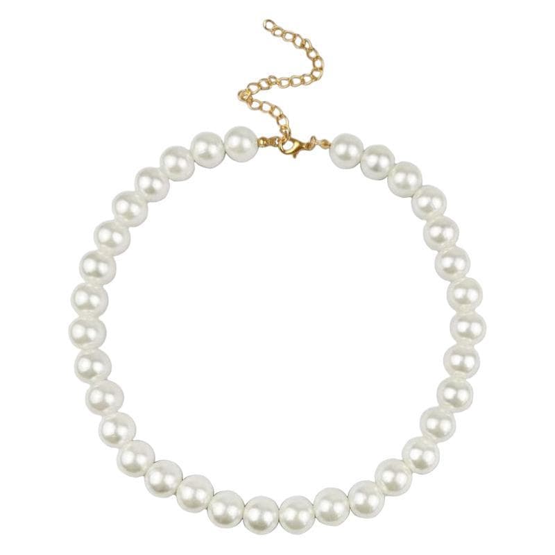 Retro Fashion Pearl Necklace for Women Korean Style Cold Style Simple Temperament Versatile Necklace Clavicle Chain Women's Long Necklace 6