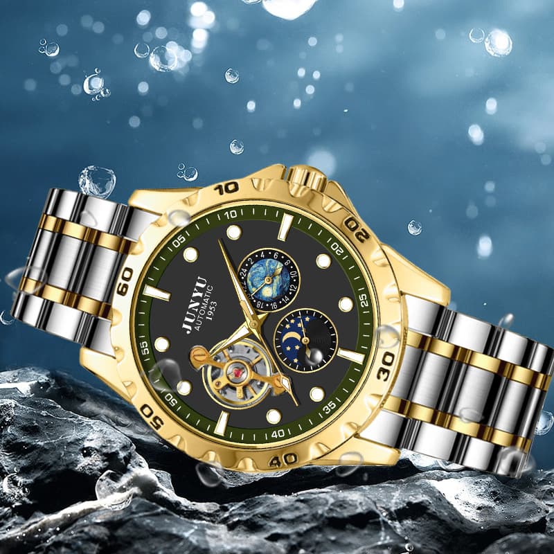 Men's mechanical watch Swiss certified fully automatic waterproof watch men's multi-functional new luxury hollow men's watch 4