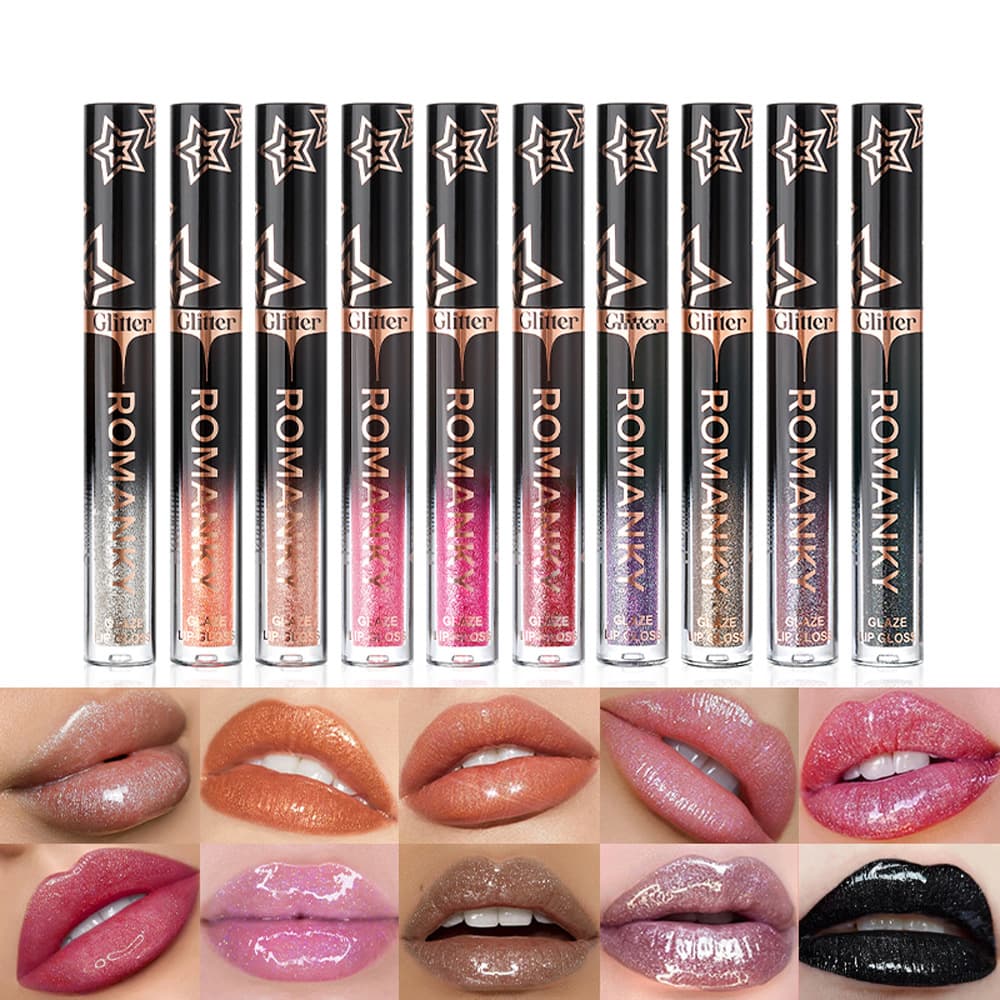 Cross-border wholesale of pearlescent lip gloss, long-lasting waterproof lip makeup, popular products