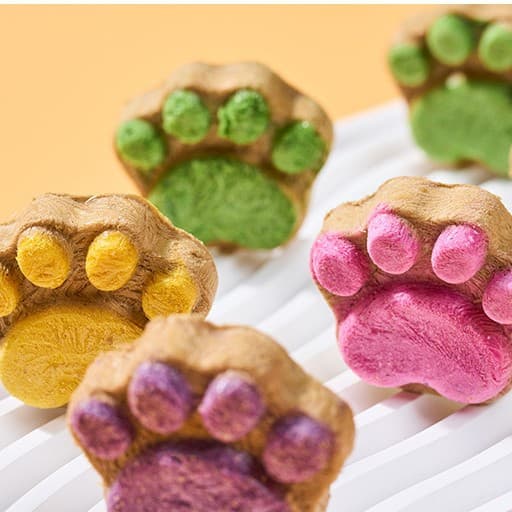 Pet snacks freeze-dried cat claw cakes cat snacks freeze-dried raw bone and meat for kittens and adult cats, chicken, fruits and vegetables, individually packed 5