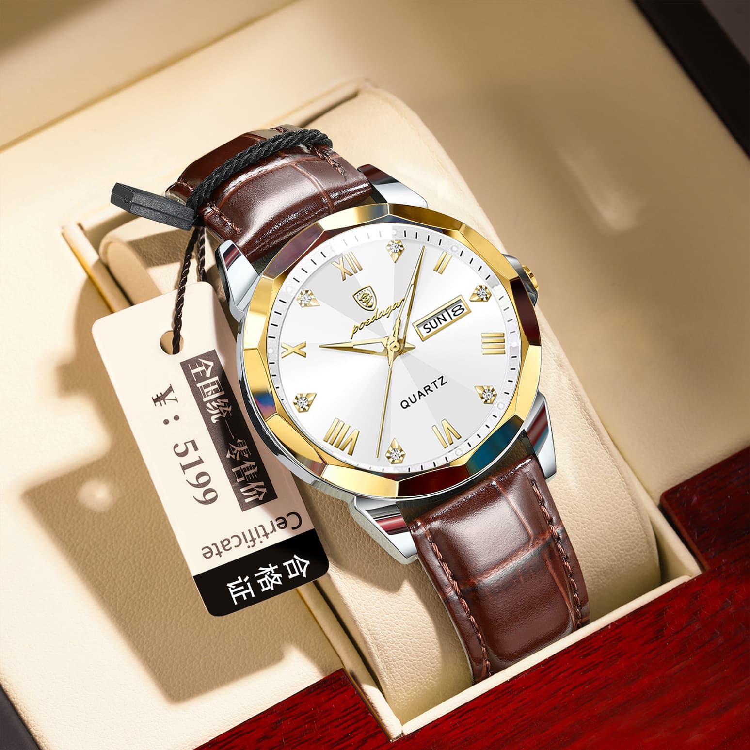 Swiss Brand Business Men's Watch New Quartz Watch Waterproof Belt Model Live Broadcast Foreign Trade Hot Model One Piece Dropshipping 7