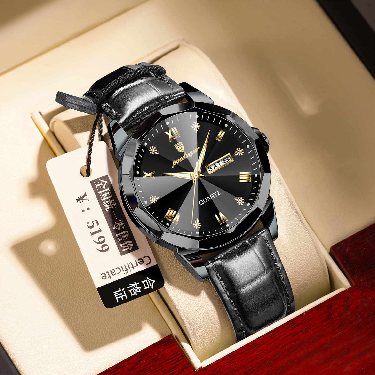 Swiss Brand Business Men's Watch New Quartz Watch Waterproof Belt Model Live Broadcast Foreign Trade Hot Model One Piece Dropshipping 8