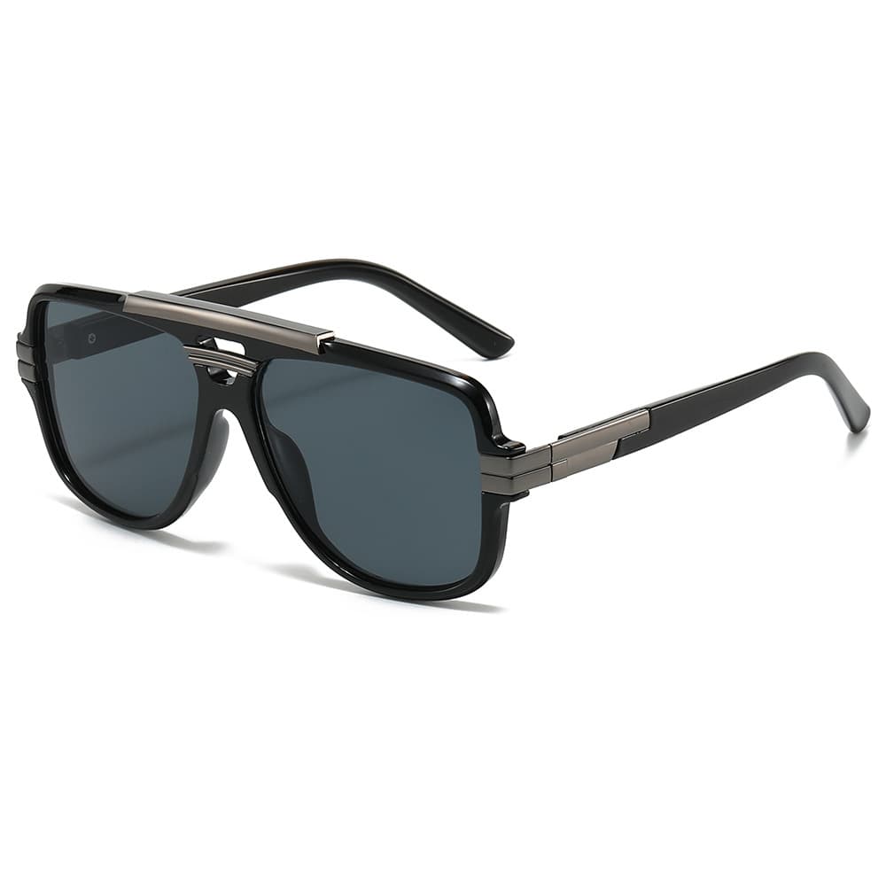 Cross-border European and American trend of the same new style square frame retro square sunglasses fashionable men's glasses metal sunglasses 6