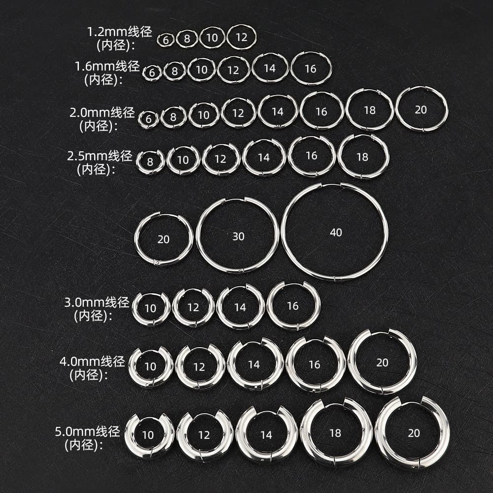 Fashionable classic titanium steel electroplating simple glossy earrings women's niche design European and American cold style geometric earrings 3