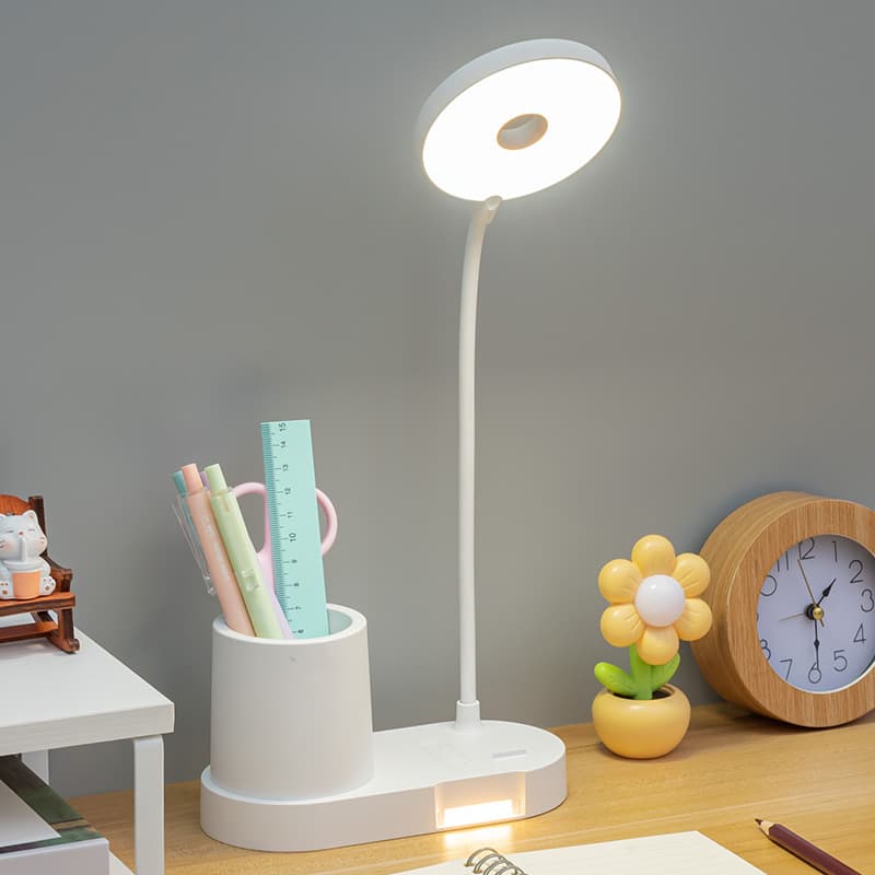 Storage pen holder table lamp study dormitory household eye protection lamp reading table rechargeable bedroom bedside lamp dimmable